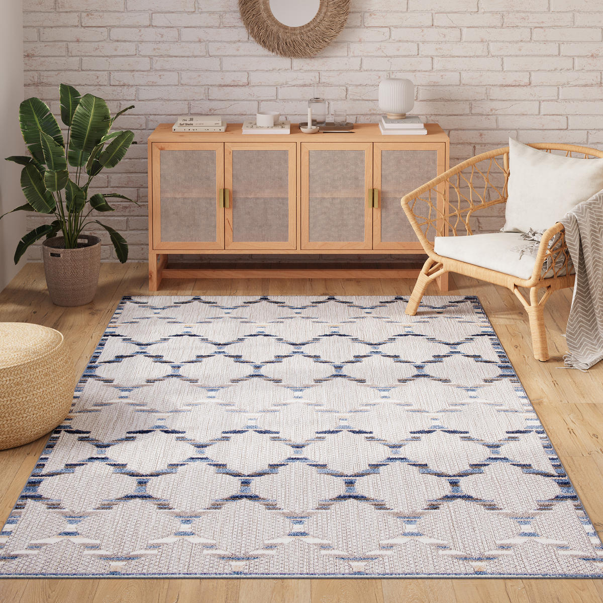 TEPPICH PATIO Creme 240/330 cm - Creme, Kunststoff (240/330cm) - Tapiso