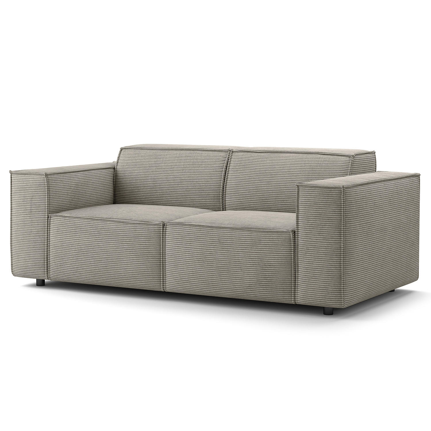 2-SITZER SOFA - Graubraun, Textil (189/70/96cm) - home24