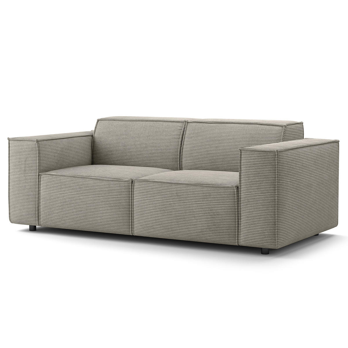 2-SITZER SOFA - Graubraun, Textil (189/70/96cm) - home24