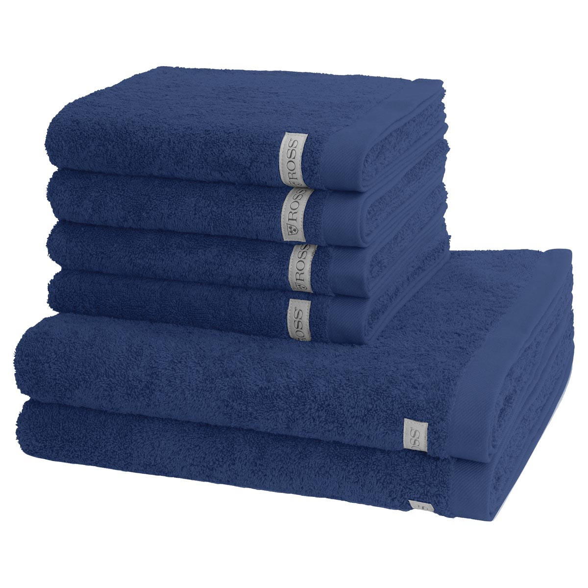 FROTTIERSET Sinfonie 6-teilig - Blau, Textil (50/100cm) - Ross