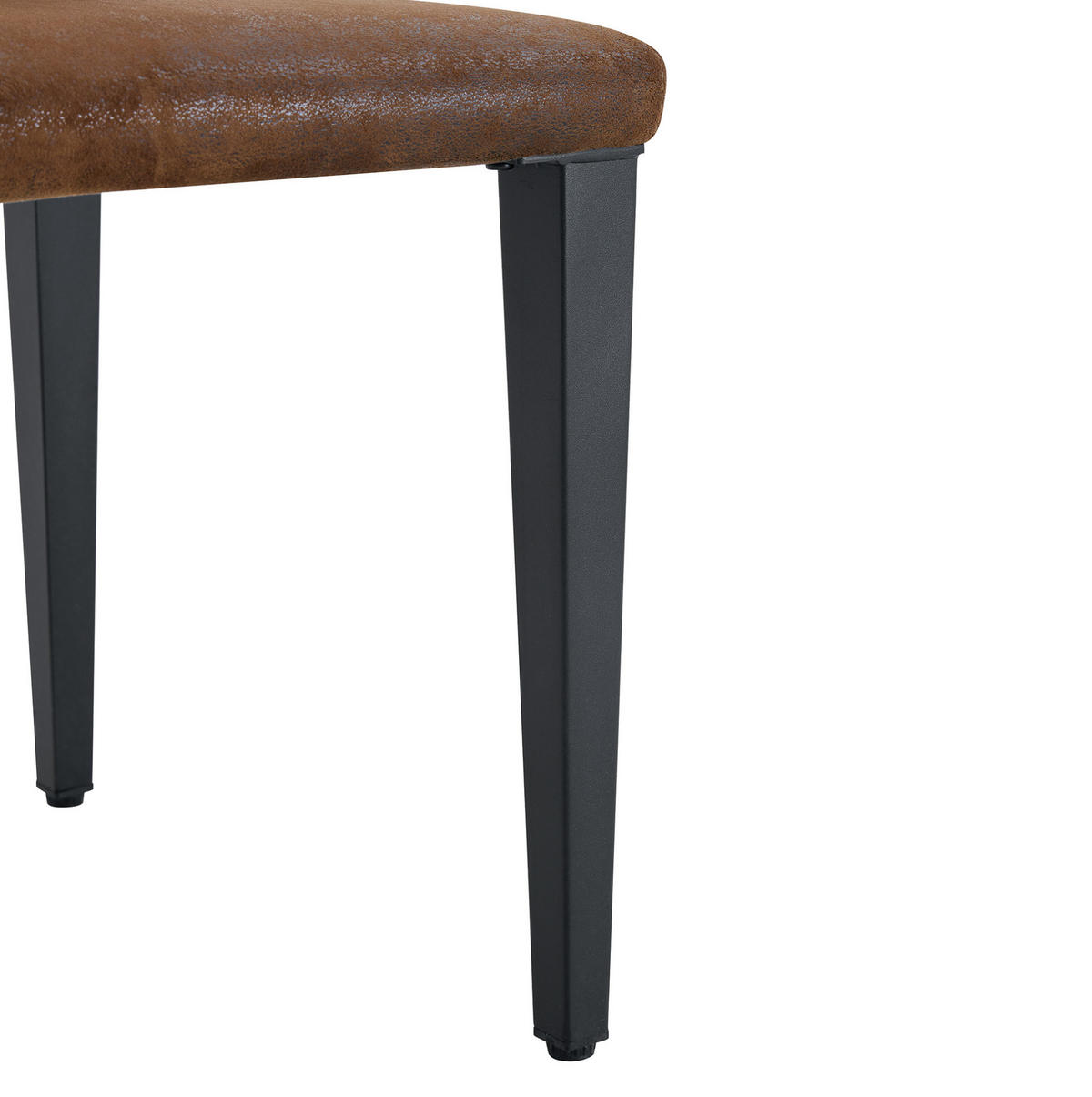 ESSZIMMERSTUHL 4er-Set 90 cm Webstoff Braun Schwarz - Schwarz, Metall (47/90/41cm) - Meubliv