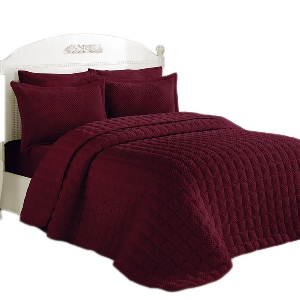 TAGESDECKE 230/260 cm Set 3-teilig mit Kissenbezügen Rot - Rot, Textil (230/260cm) - ROLFNERS