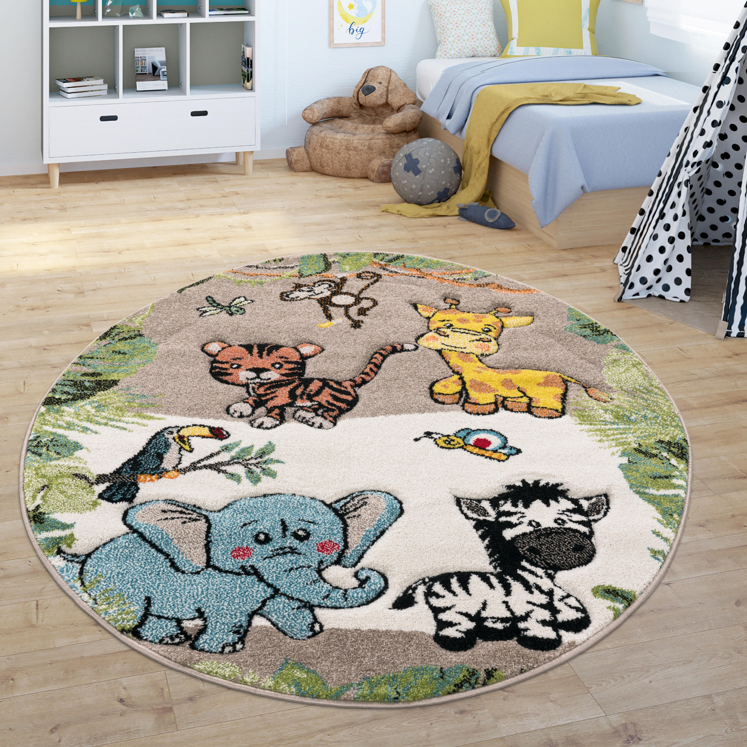 KINDERTEPPICH 120/120 cm Diamond 644 - Beige, Textil (120/120cm) - Paco Home