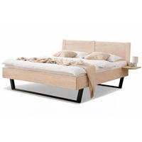 MASSIVHOLZBETT Premium 605 - wildeiche-bianco - Weiß, Holz (160/210cm) - BED BOX