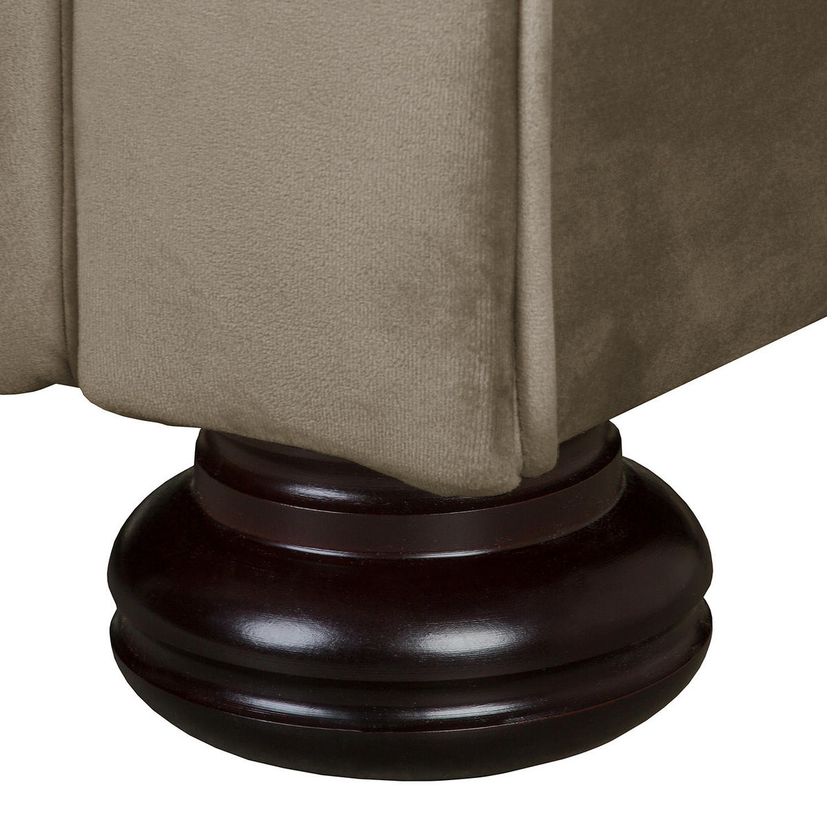 3-SITZER SOFA - Samt - Hellbraun, Textil (250/93/100cm) - home24