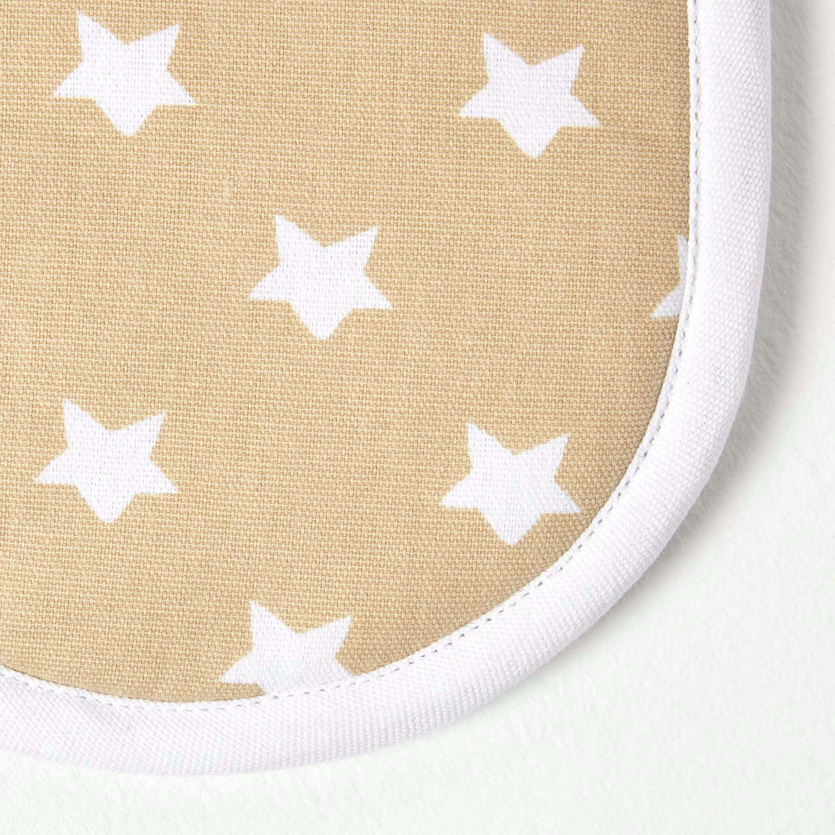 DOPPEL-OFENHANDSCHUH Sterne 18/84 cm, Baumwolle wattiert - Beige, Textil (18/84cm) - Homescapes