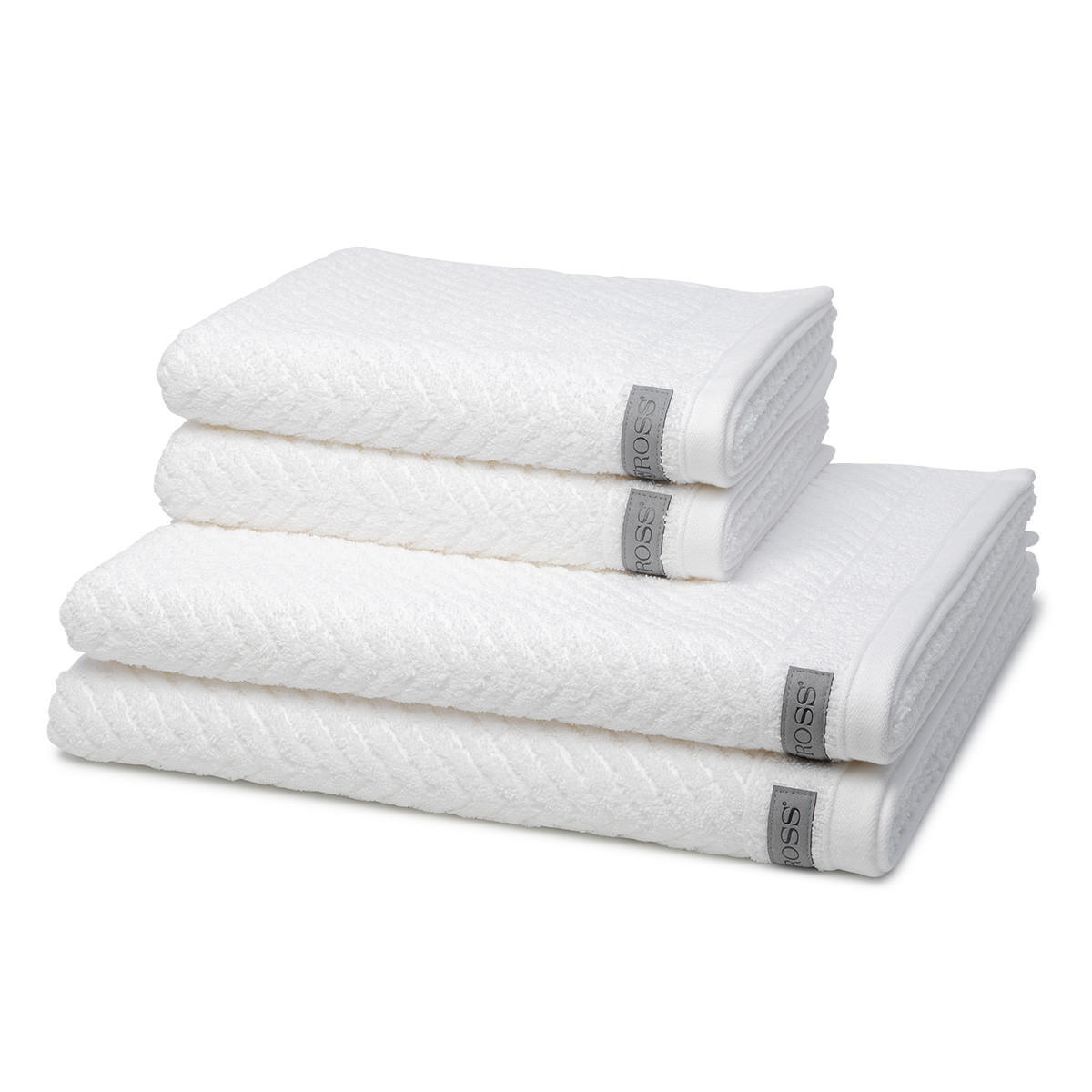FROTTIERSET Smart 4-teilig - Weiß, Textil (50/100cm) - Ross