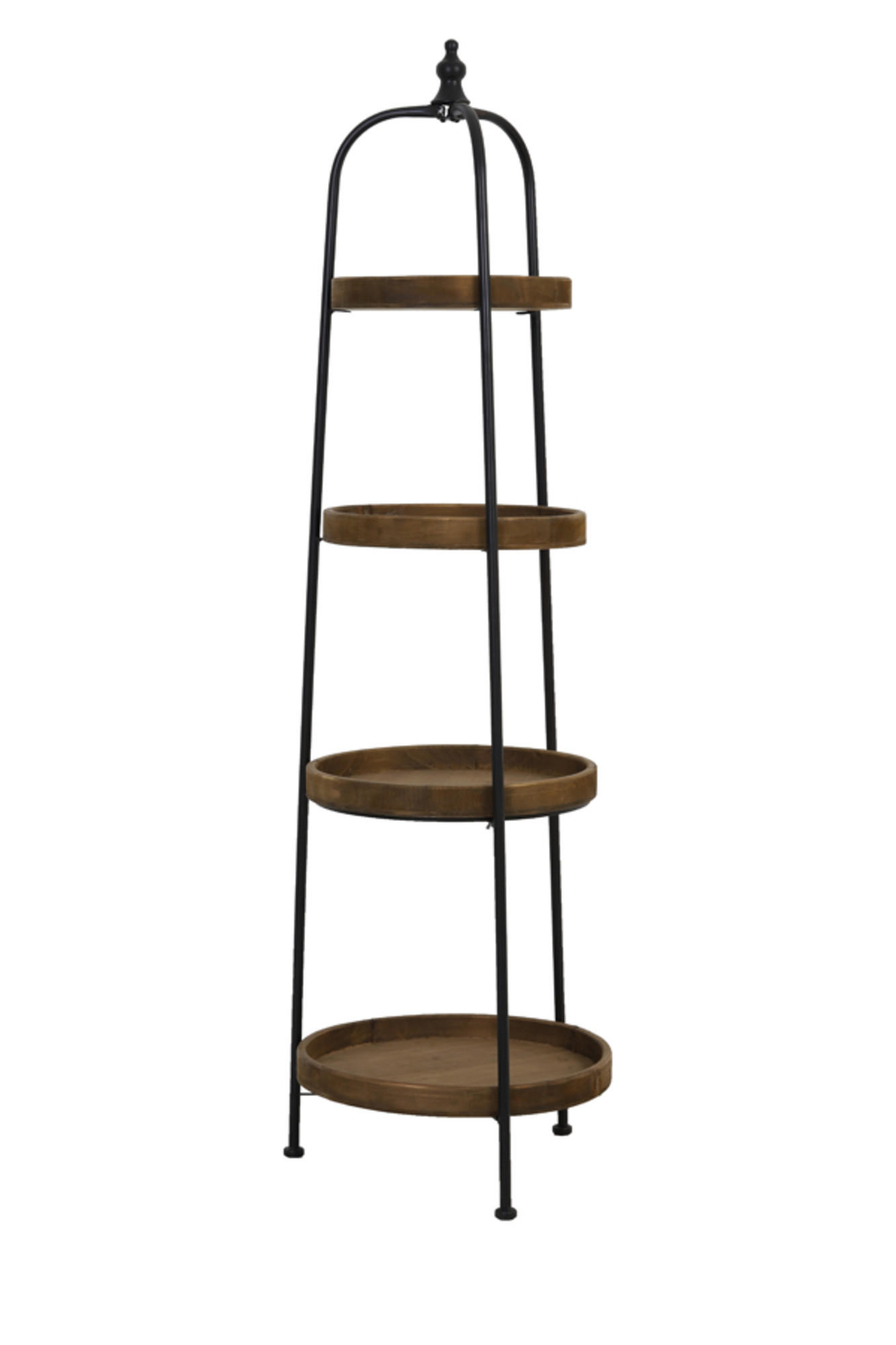 ETAGERE Karson Brown Ø48/167 cm - Braun, Holz (48/167cm) - Light & Living