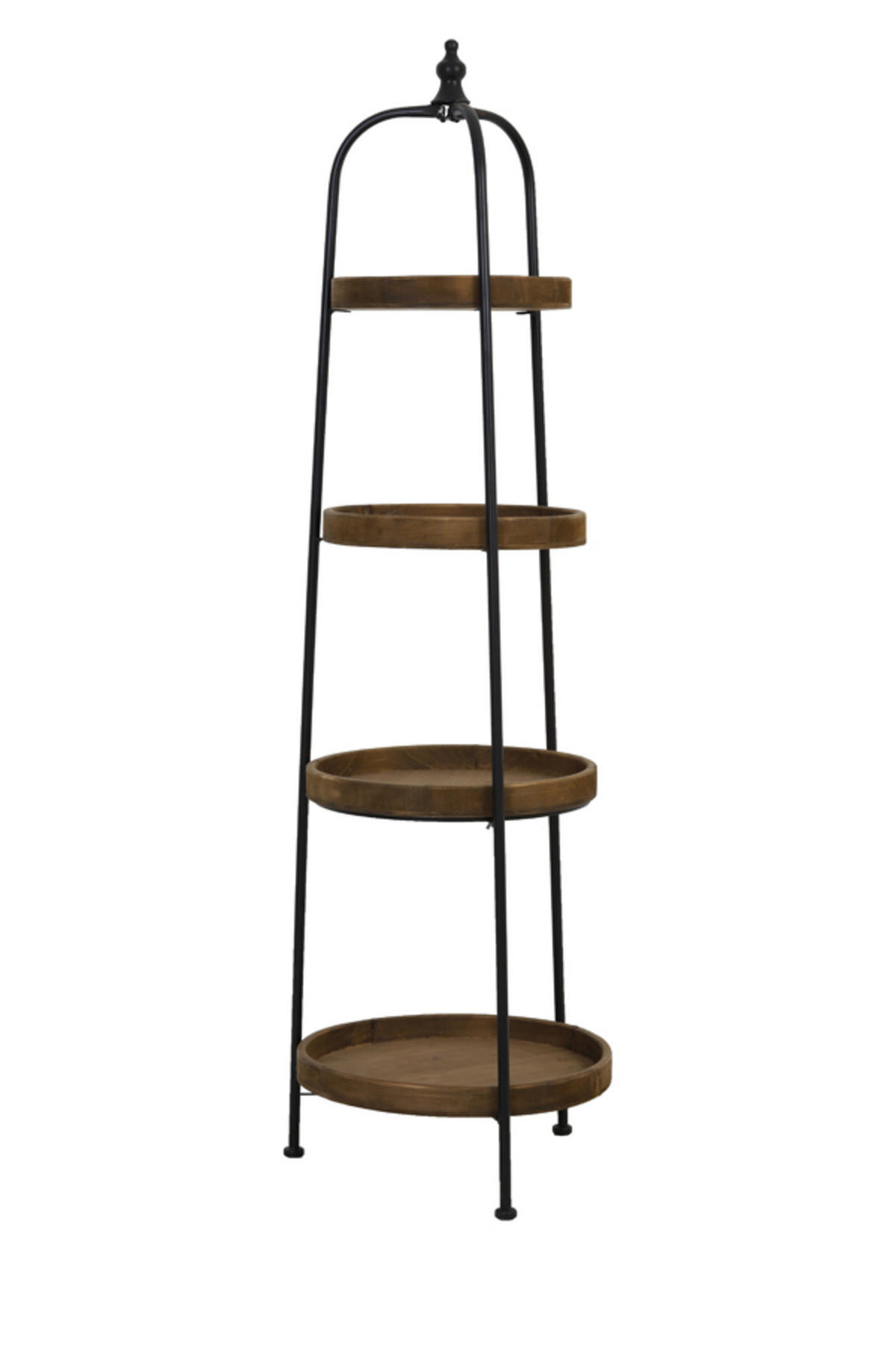 ETAGERE Karson Brown Ø48/167 cm - Braun, Holz (48/167cm) - Light & Living