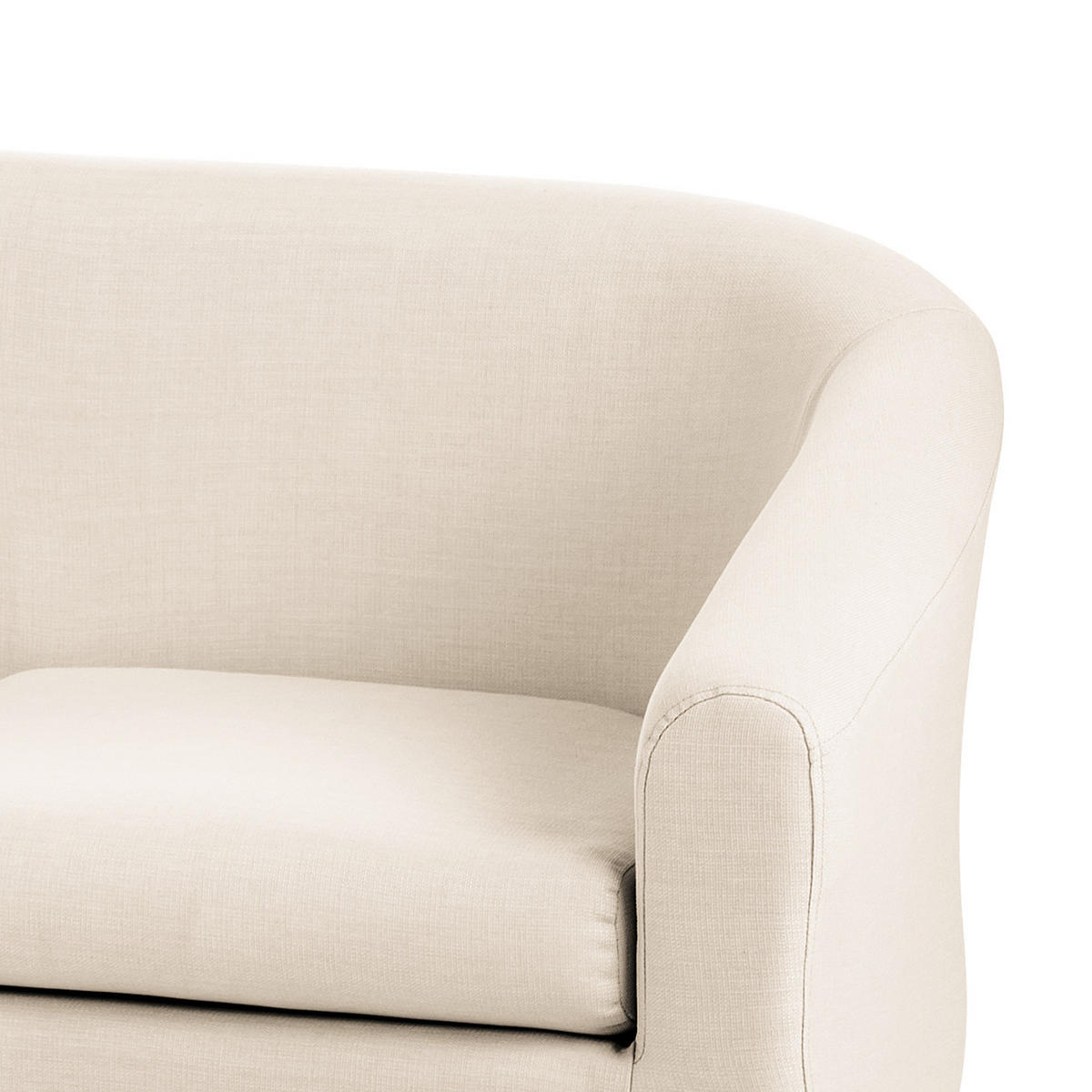 2-SITZER SOFA - Beige, Buchenholz/Textil (140/74/74cm) - home24