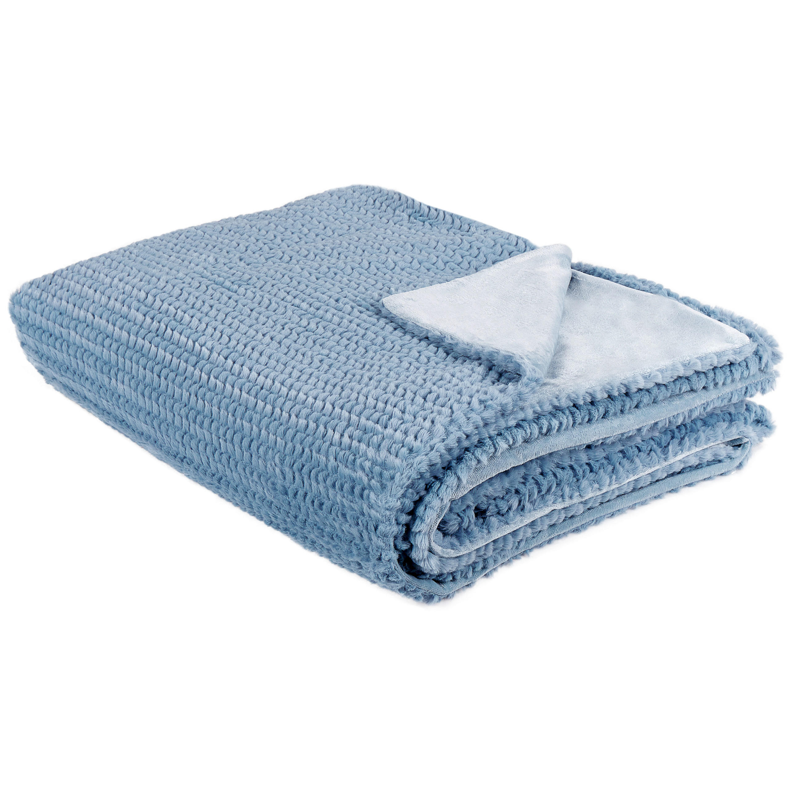 DECKE Blau Bjas 150/200 cm - Blau, Textil (150/200cm) - Beliani