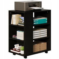 ROLLREGAL, 60x40x74 cm - Schwarz, Holzwerkstoff (60/74/40cm)
