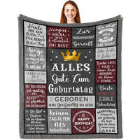 DECKE 200 x 150 cm Geburtstag Mann - Multicolor, Textil (150/200cm)