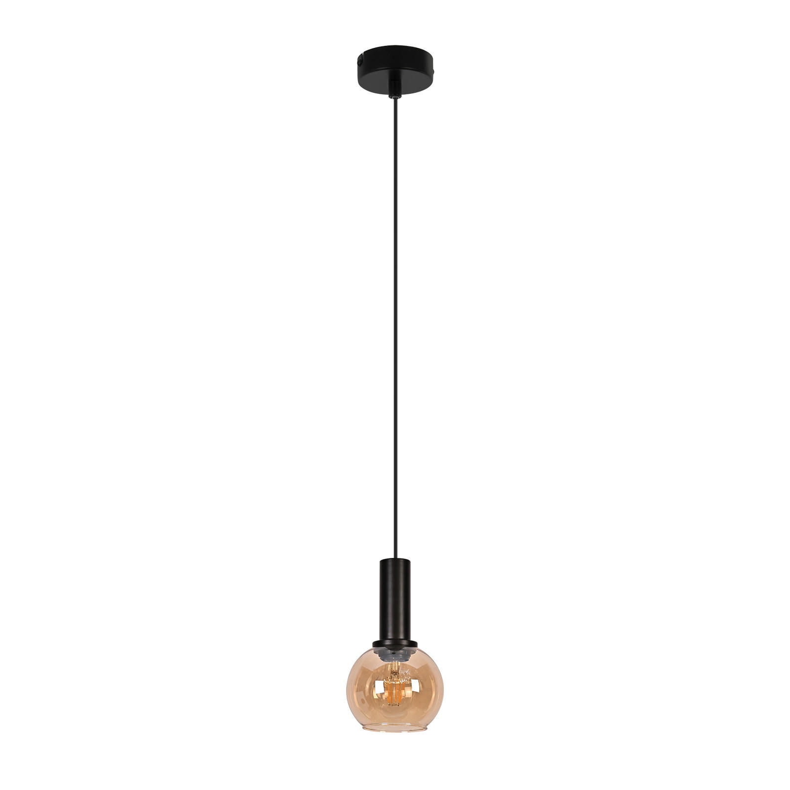 PENDELLEUCHTE Ixeth 10/13/145 cm - Schwarz, Glas/Metall (10/13/145cm) - ZMH