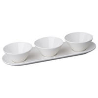 DIPSCHALEN Set MILA 4tlg. - Weiß, Keramik (13/33/7cm) - Mulex