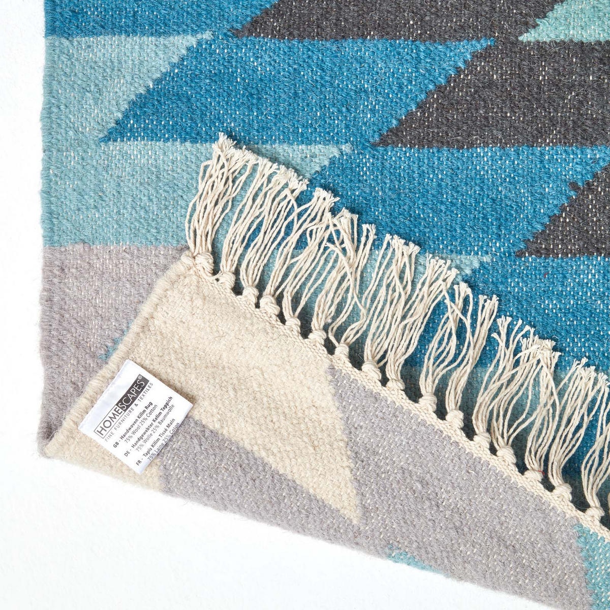 KELIM-TEPPICHLÄUFER Helsinki handgewebt 66/200 cm - Multicolor, Textil (66/200cm) - Homescapes