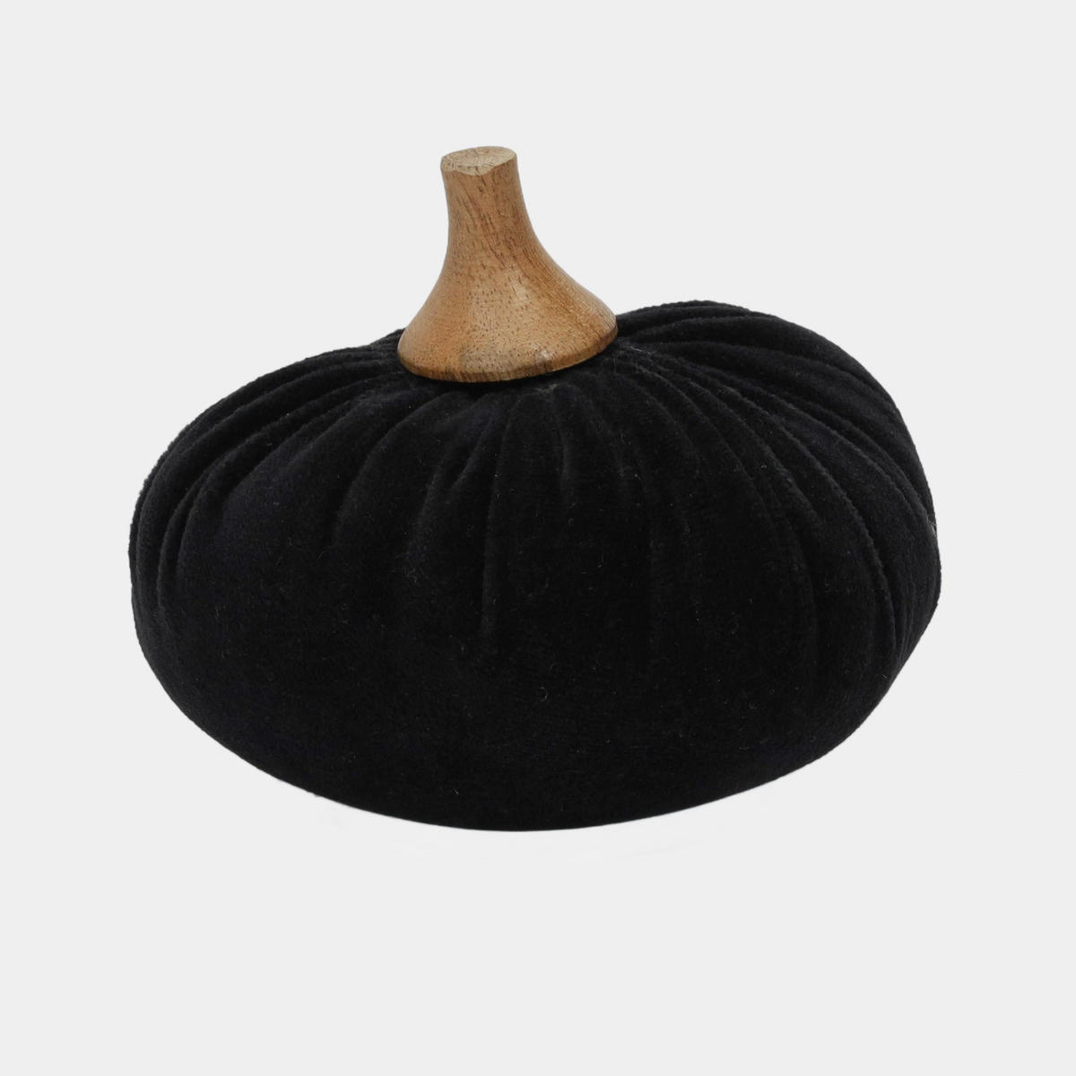 KÜRBIS Herbstdeko 11/11/10 cm - Schwarz, Textil (11/10/11cm) - Home Styling Collection
