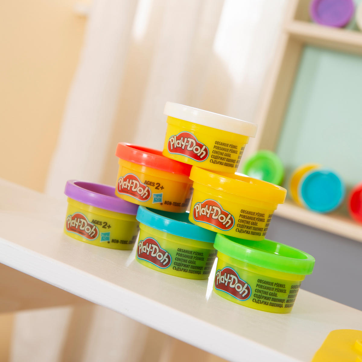 BASTELTISCH roba x Play-Doh - Weiß, Holzwerkstoff (55/54/55cm) - Roba