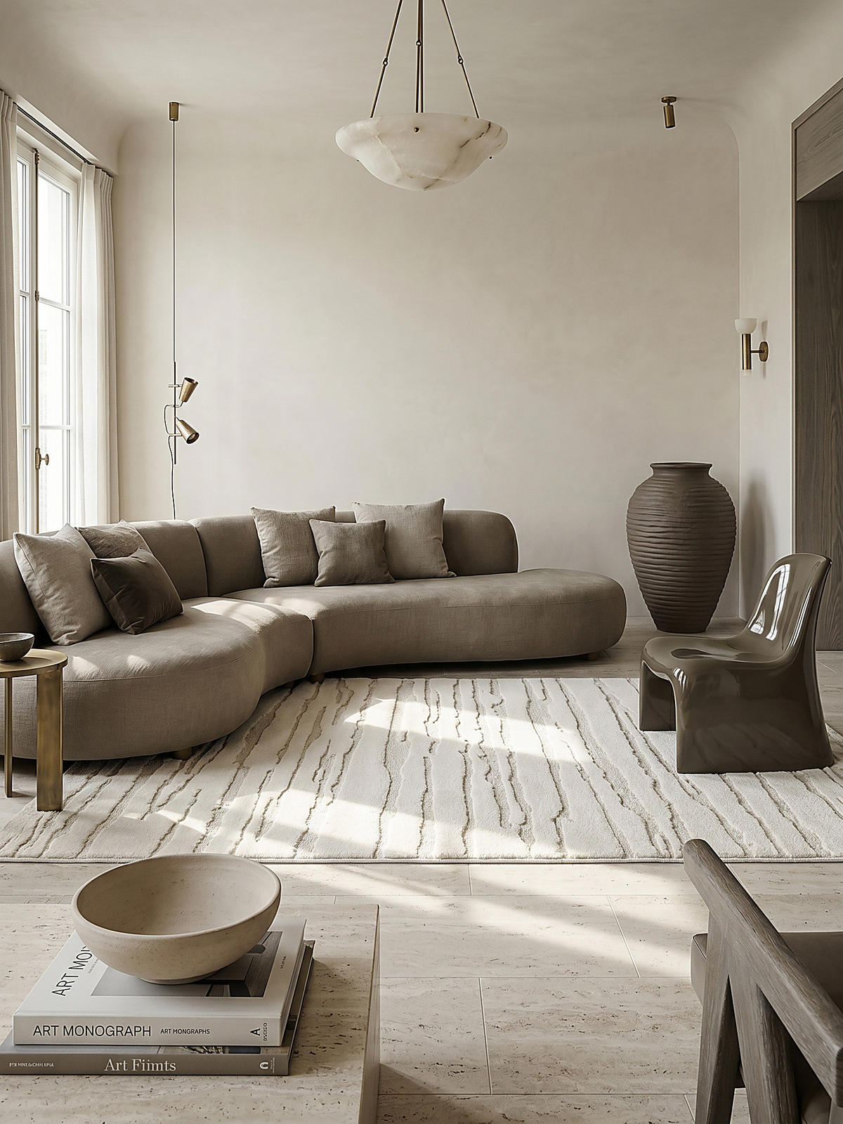 KURZFLORTEPPICH Abstrakt CETINA Polypropylen Creme 160 x 230 cm - Beige, Textil (160/230cm) - KADIMA DESIGN
