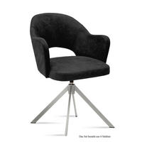 ARMLEHNSTUHL drehbar (6er-Set) Davinia 59x87x61 Edelstahl/Anthrazit - Edelstahlfarben/Anthrazit, Kunststoff (61/87/59cm) - 58aufmkessel