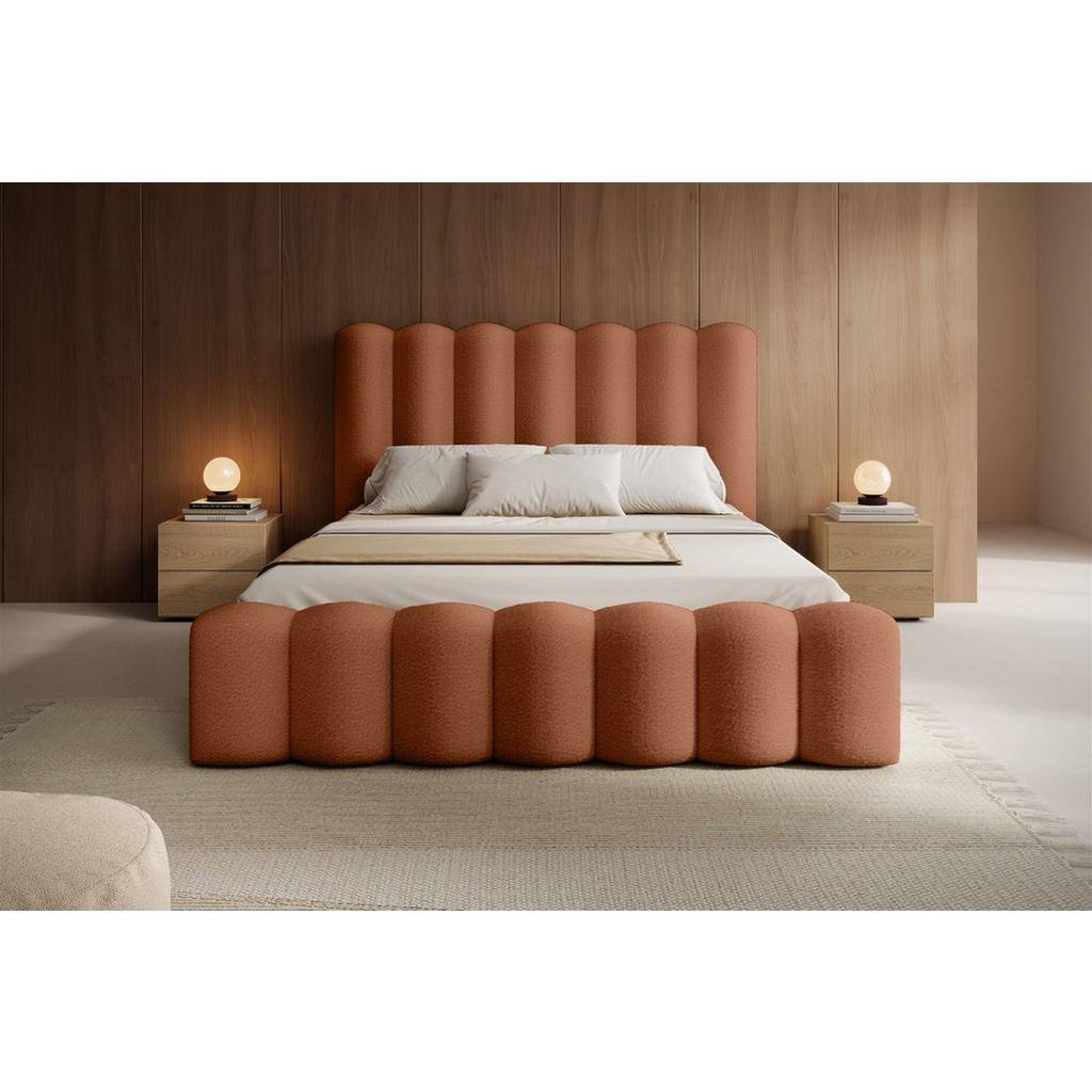 Thumbnail - Fun Möbel Polsterbett, Rotbraun, Textil, 140x200 cm, Schlafzimmer, Betten, Polsterbetten