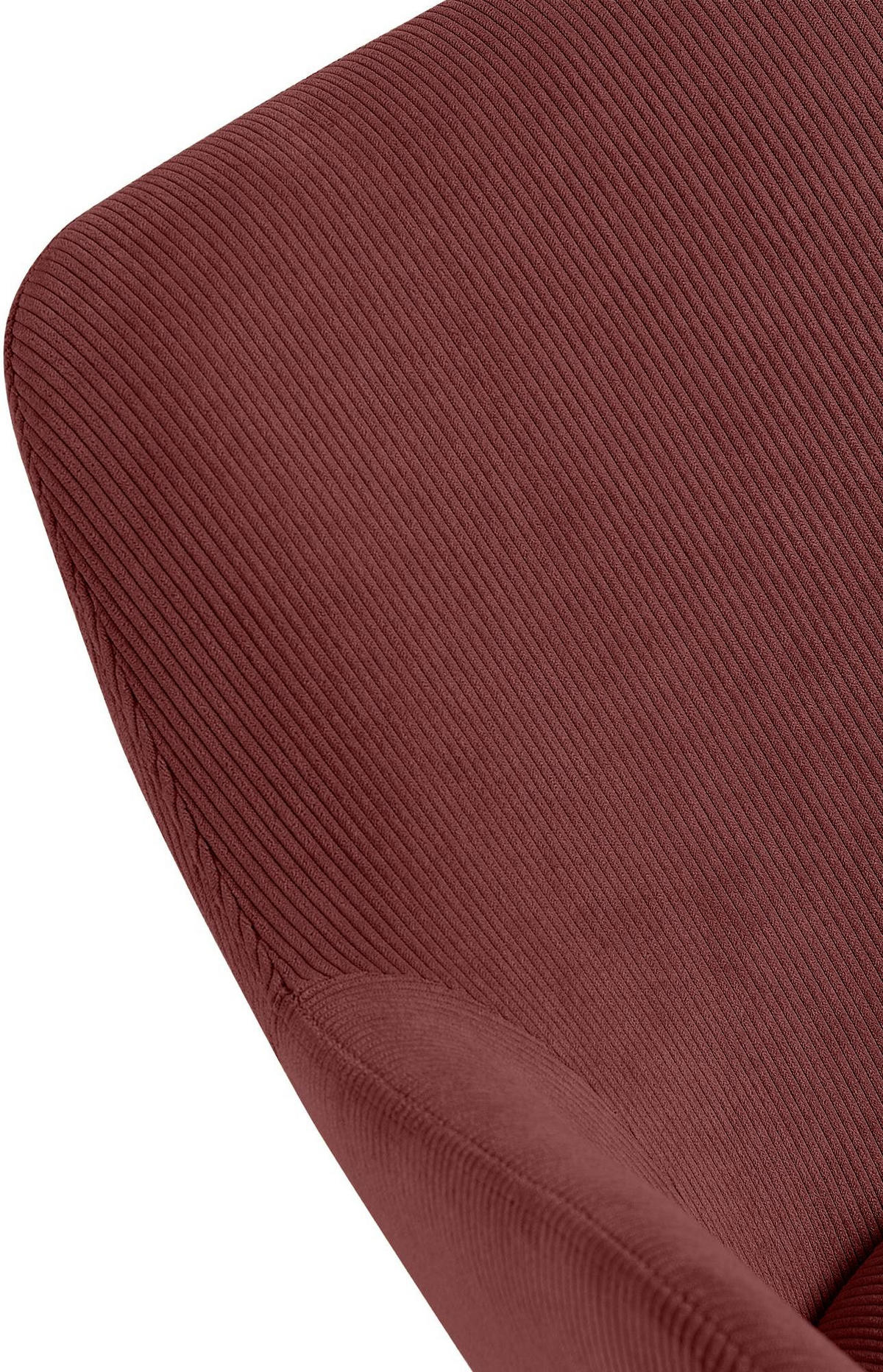 ESSZIMMERSTUHL Cord Bordeauxrot - Bordeaux/Schwarz, Textil/Metall (56/81/62cm) - CLP