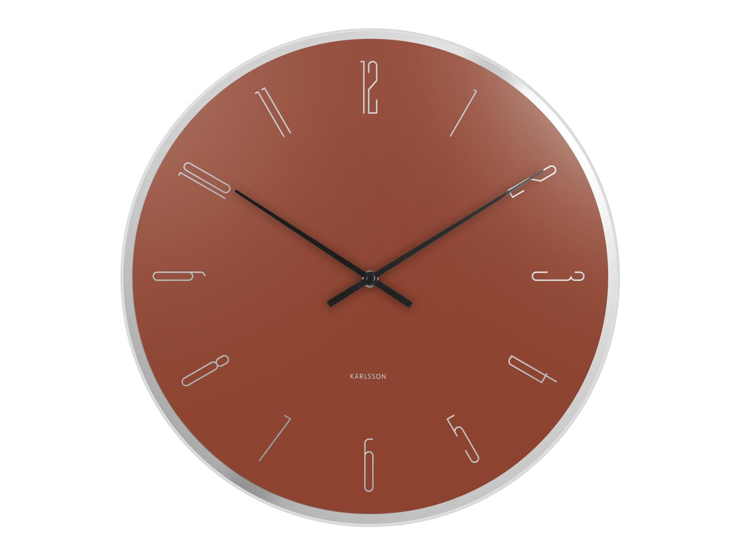 WANDUHR Mirror Numbers Ø40 cm - Braun, Glas (40/40/2.3cm) - Karlsson