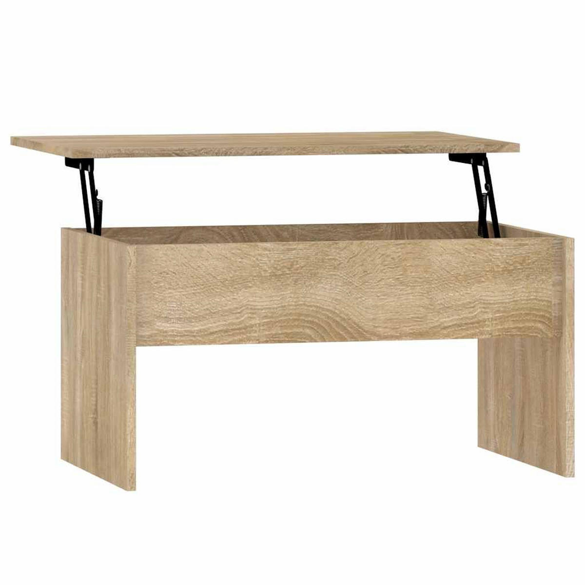 COUCHTISCH 80/50,5/41,5 cm aus Holzwerkstoff Sonoma-Eiche mit Höhenverstellbarer Tischplatte - Sonoma Eiche, Holz (50.5/80/41.5cm) - vidaXL