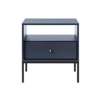 NACHTTISCH - 54 cm x 39 cm - Holz, Platte - Marineblau - BOGDAN - Dunkelblau, Holz (54/56/39cm) - Vente-Unique