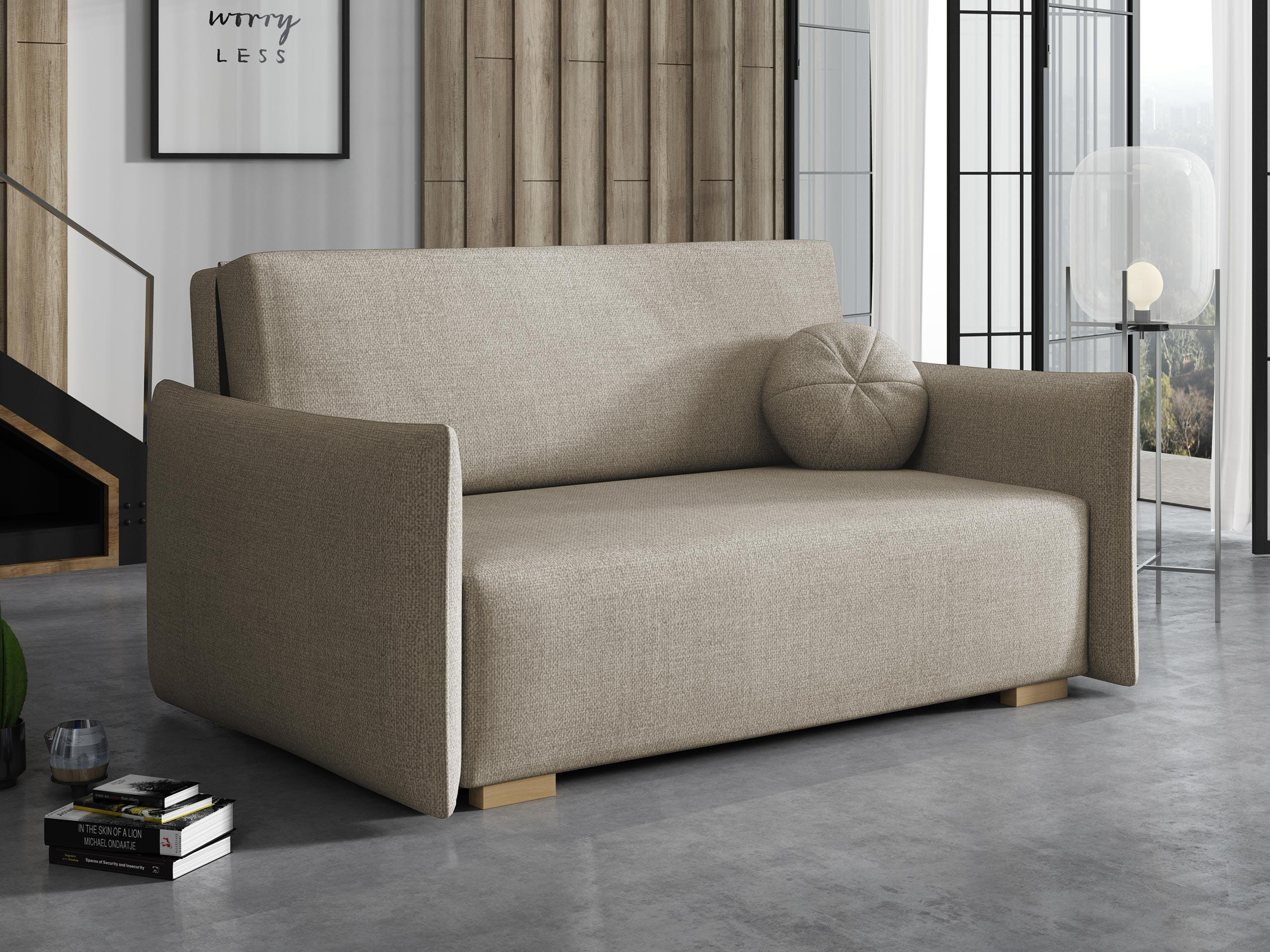 SCHLAFSOFA Viva Glov III - Naturfarben, Holz/Textil (157/85/98cm) - MIRJAN24