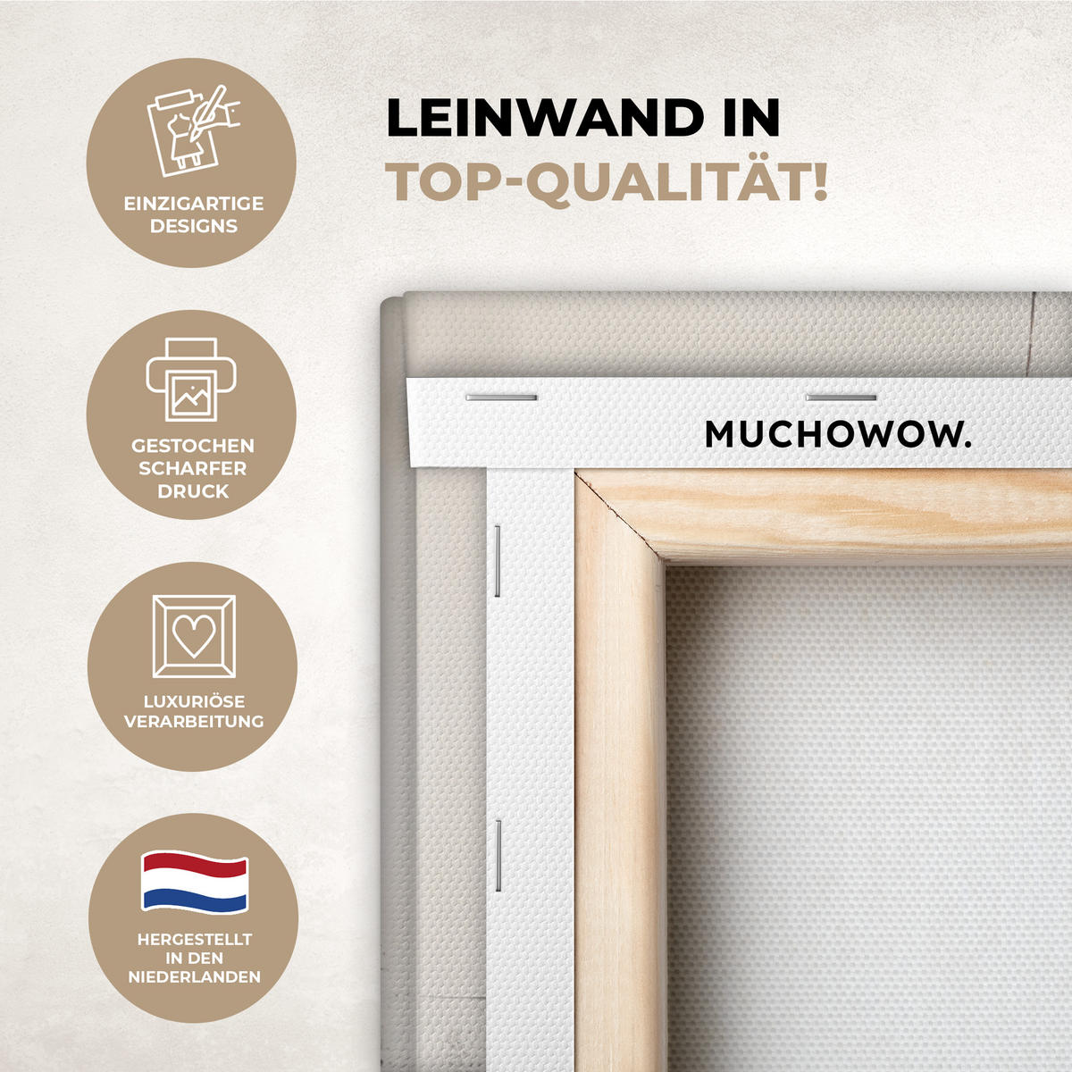 LEINWANDBILD Abstrakt - Kunst - Grau Wandbilder 80x60 cm - Hellgrau, Textil (80/60cm) - MuchoWow