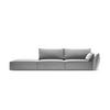 LINKES-SOFA Kaelle aus Samt grau 4 Sitzplätze - Grau, Textil (110/85/264cm) - Micadoni