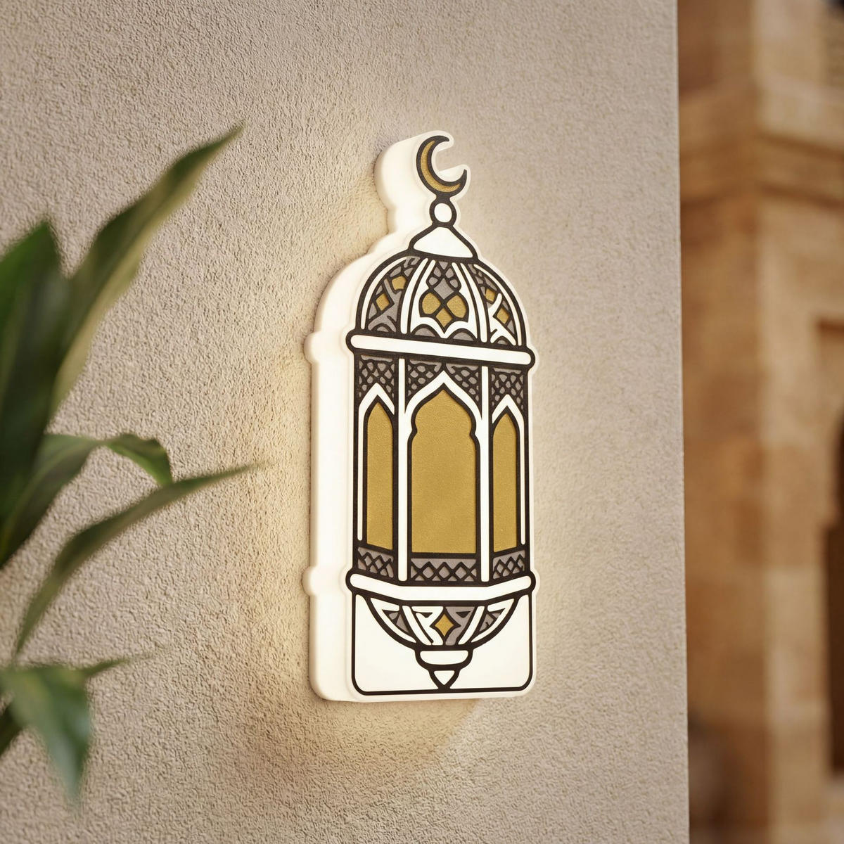 LED-WANDLEUCHTE 20.9/8.9/3.8 cm - Gelb, Kunststoff (8.9/3.8/20.9cm) - Authentics