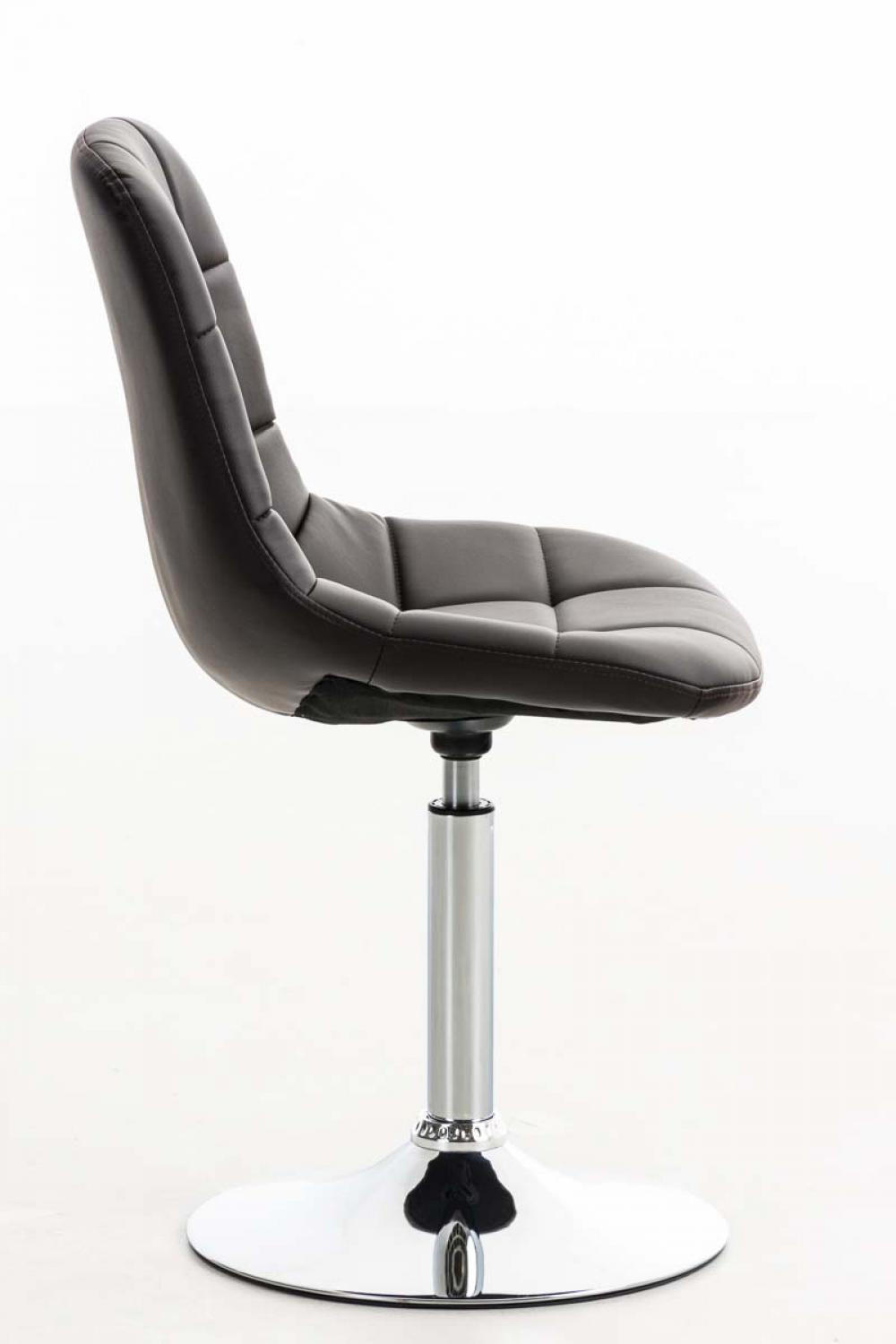 DREHSTUHL Lederlook braun - Braun, Textil/Metall (48/84/52cm) - CLP