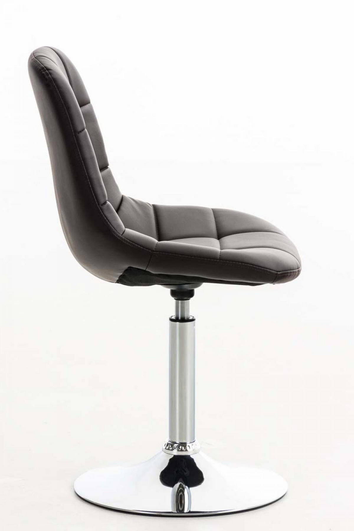 DREHSTUHL Lederlook braun - Braun, Textil/Metall (48/84/52cm) - CLP