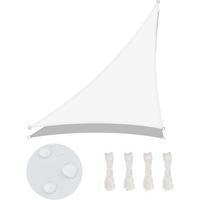 SONNENSEGEL Dreieckig 300 x 300 x 425 cm Wasserdicht Weiß - Weiß, Textil (20/35cm)