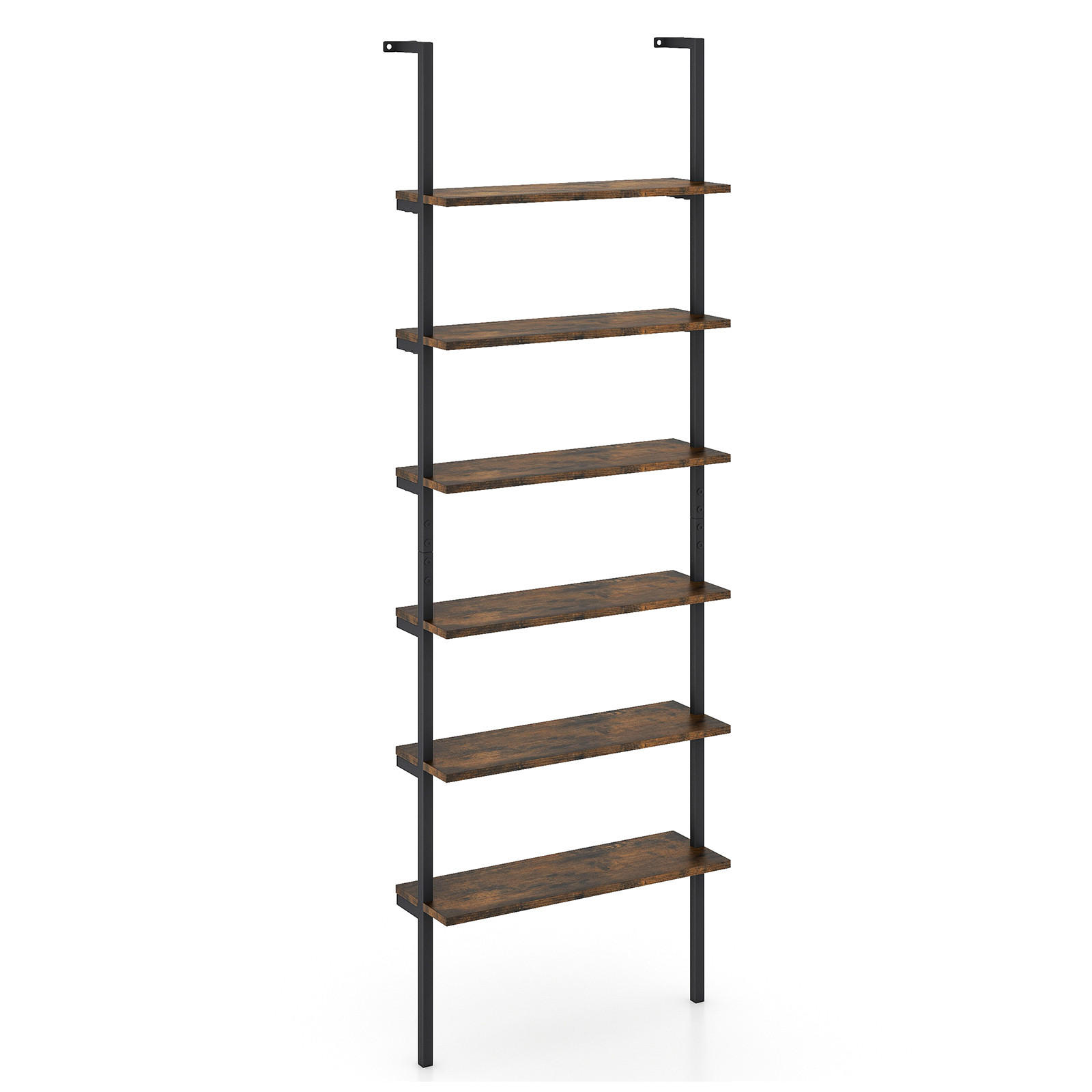 LEITERREGAL Braun - Braun, Holz (60/183/20cm) - COSTWAY