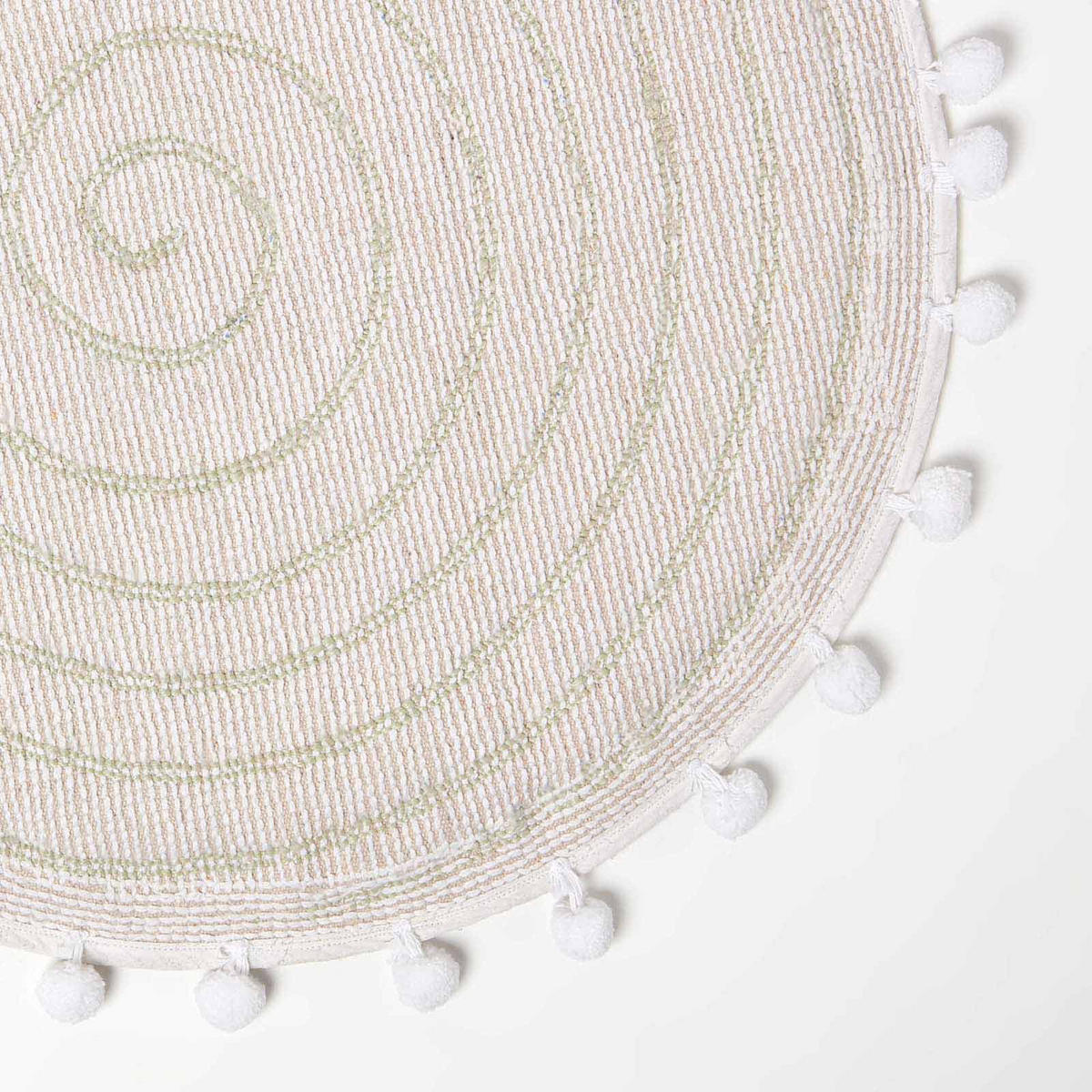 BADEMATTE Spiral 60 cm, Baumwolle - Salbeigrün, Textil (60/60cm) - Homescapes