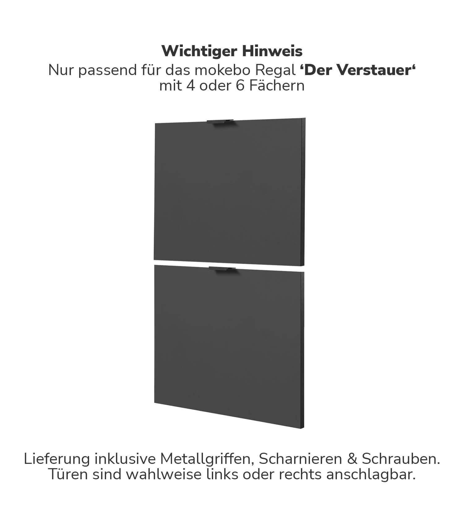 REGALEINSATZ Die Aufgeräumten - Anthrazit, Holzwerkstoff (41/68/2cm) - Mokebo