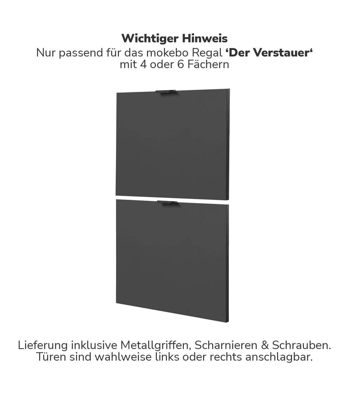 REGALEINSATZ Die Aufgeräumten - Anthrazit, Holzwerkstoff (41/68/2cm) - Mokebo