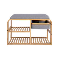 HOCKER Dure 69/30/45 cm - Grau, Naturmaterialien (30/45/69cm) - Leitmotiv