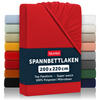 SPANNBETTLAKEN 2er-Set 200/220/30 cm Rot - Rot, Textil (200/220cm) - Blumtal
