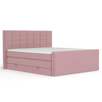 BOXSPRINGBETT Ava Rosa 180/200 cm - Schwarz/Rosa, Holz/Holzwerkstoff (180/200cm) - Maison de Reve