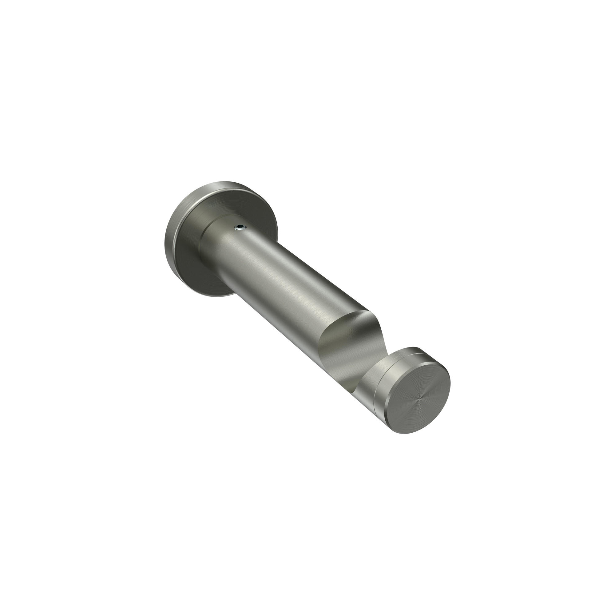 TRÄGER FÜR GARDINENSTANGEN 20 mm Ø, Perfecta 1-läufig, Edelstahl - Edelstahlfarben, Metall (11.2/3.8/3.8cm) - INTERDECO