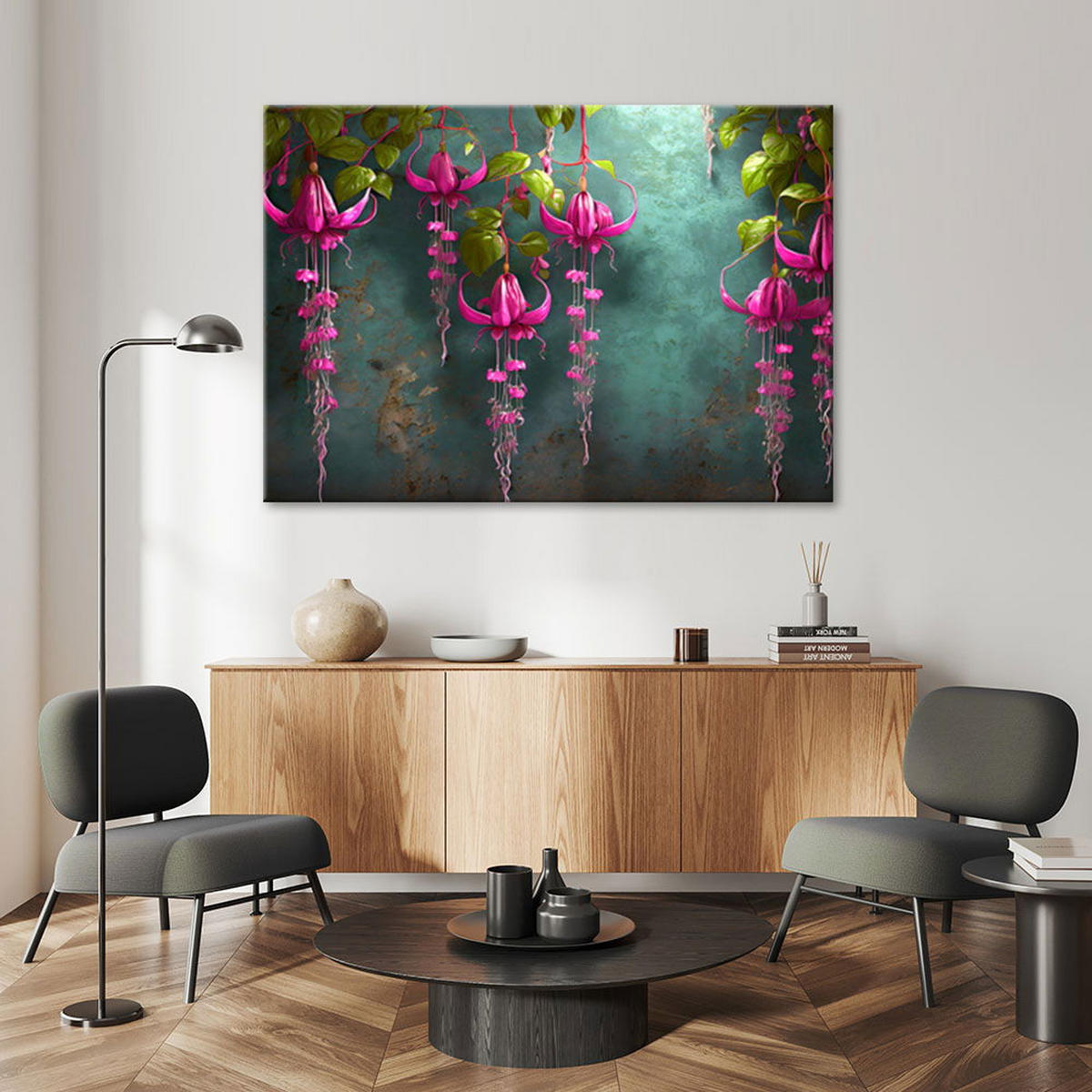 KUNSTDRUCK Grün 120/80 cm - Grün, Textil (120/80cm) - KUNSTLOFT