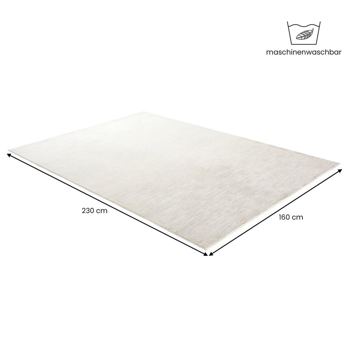 TEPPICH OMBRE - Hellbraun, Textil (160/230cm) - IDIMEX