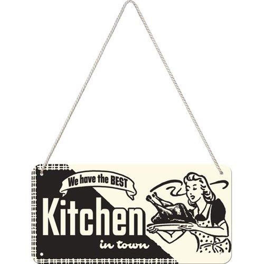 HÄNGESCHILD 10/20 cm Home & Country Best Kitchen - Multicolor, Metall (20/10/0.2cm) - Nostalgic-Art