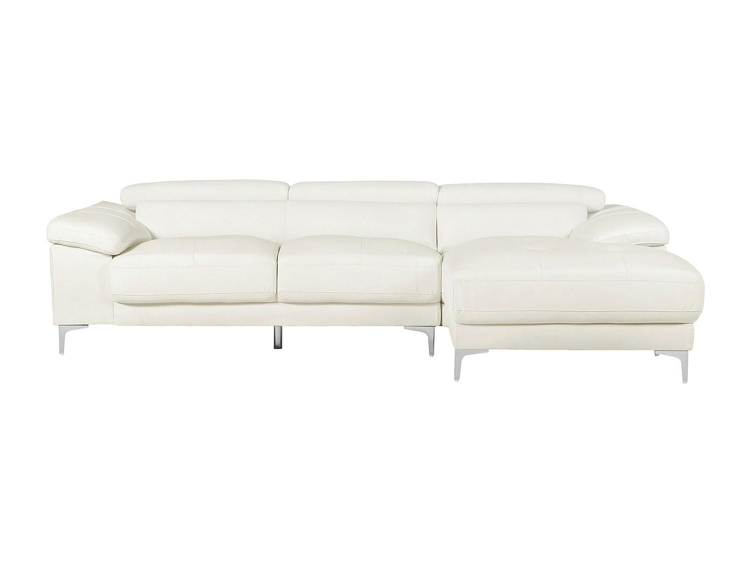 SOFA ohne Schlafmöglichkeit - 4 Personen - Leder - Weiß - - Weiß, Leder (265/73/167cm) - Vente-Unique