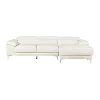 SOFA ohne Schlafmöglichkeit - 4 Personen - Leder - Weiß - - Weiß, Leder (265/73/167cm) - Vente-Unique