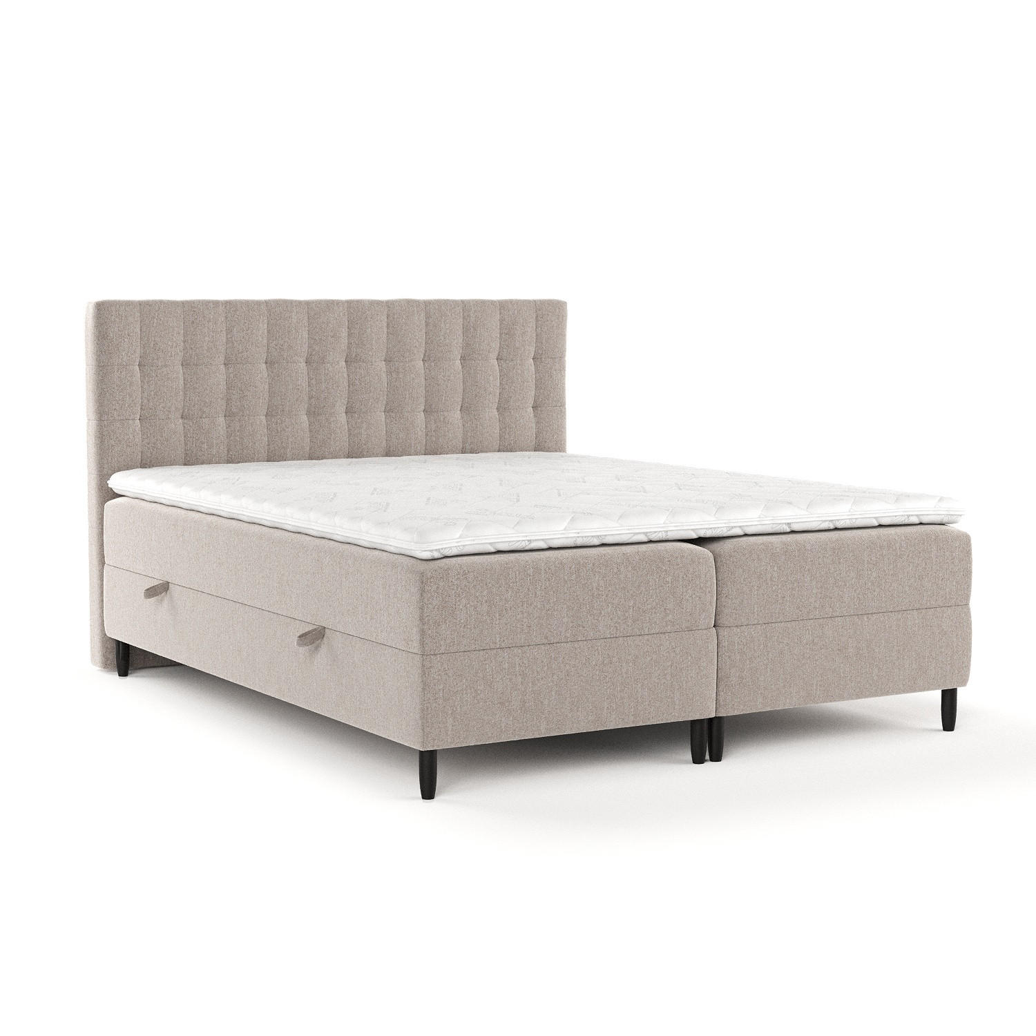 BOXBETT Divine Hellbraun 180/200 cm - Hellbraun/Schwarz, Holz/Holzwerkstoff (180/200cm) - Maison de Reve